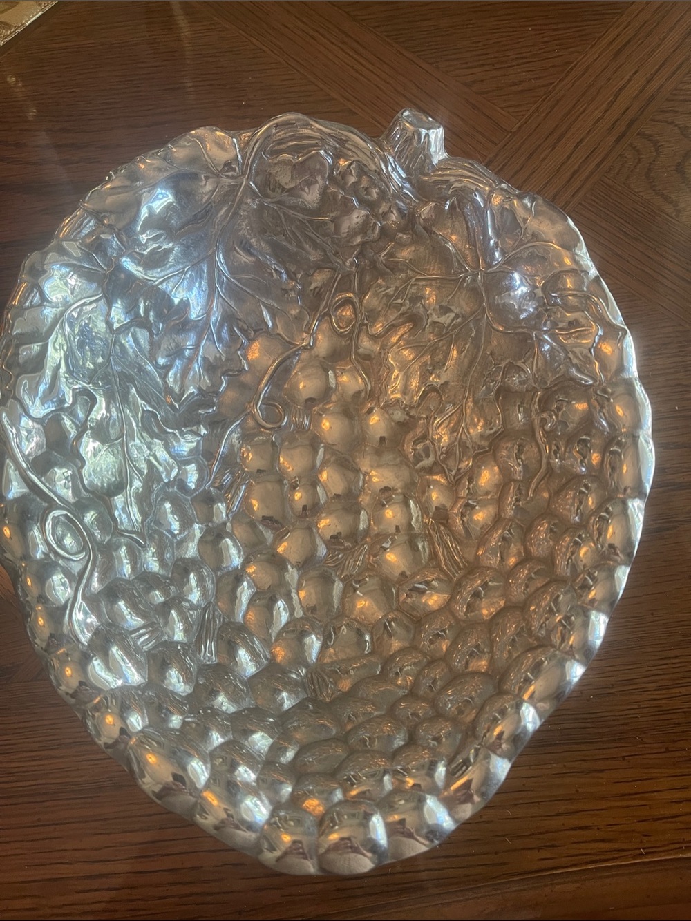 Decorative Grape Motif Silver bowl